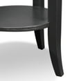 thumbnail image 3 of Leick Furniture Solid Wood Round Glass Top End Table in Chocolate Oak, 3 of 5
