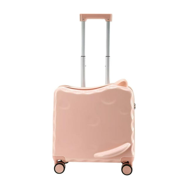 Lengipaje de viaje, viajar en la maleta con ruedas, niños livianos para niñas portátiles , Rosa