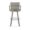 thumbnail image 4 of Amisco Thea 26.5" Swivel Stool - Ivory & Grey Polyester/Ligth Grey Metal, 4 of 9