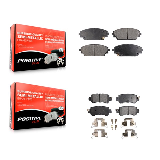 Positive Plus Front Rear Semi-Metallic Brake Pads Kit for Car 2016-2018 Mazda CX-3 KPF-100267