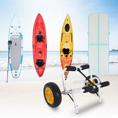 - Ktaxon 1.5MM Plug Pin Aluminum Alloy Canoeing Trailer Cart Kayak Dolly Boat Canoe Trolley Tote Towing Cart Transport Carrier with Wheels