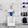 thumbnail image 2 of Smartstitch S-1001 Professional 10-Needle Embroidery Machine, 1200 SPM, 7" Touch Screen, 9.5"x14.2" Area - for Hats, T-Shirts, Denim & More, 2 of 8
