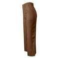 thumbnail image 5 of Dress Pants Women Audhol Women's High Waisted Flattering Straight Leg Pants Wide Leg Pants Casual Suit Long Pants High Waisted Pants for Women Brown L, 5 of 6