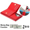 thumbnail image 3 of Allytechgroup Wallet Case Cover for Samsung Galaxy S25 Ultra, with Ring Holder Cards Slots Premium PU Leather TPU Back Cover Shockproof RFID Blocking Phone Case for Samsung Galaxy S25 Ultra, Red, 3 of 7