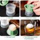 thumbnail image 4 of Set of 4 ice ball molds, 6.5 cm large round ice cube molds (orange gray), 4 of 5