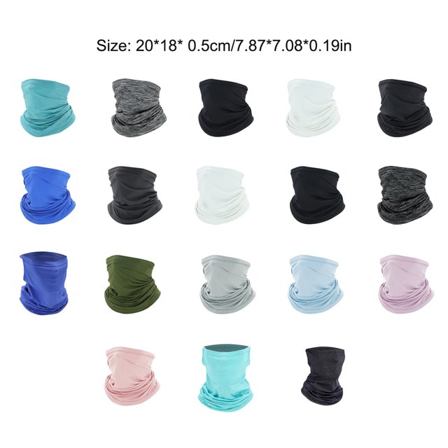 Greeniant Braga para el cuello a prueba de frío, seda helada, Color brillante, Unisex, cómodos bucles para las orejas, durabilidad, accesorios para Ciclismo Gris jaspeado oscuro Greeniant OD019386-20