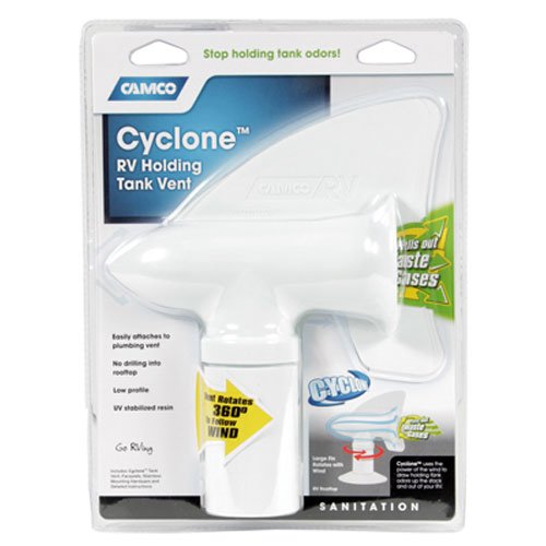 Camco Cyclone Rotating Sewer Plumbing Vent Rids Odors from Your RV