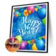 thumbnail image 1 of Cuadros Decorativos Feliz Año Nuevo Globos Cuadro de diamantes Arte de resina Pintura de diamantes de imitación redonda completa Tmvgtek embutido en tela, 1 of 9