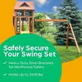 thumbnail image 2 of Jungle Gym Kingdom A-Frame 2 Brackets 3" for Swing Beam Set, Green, 2 of 9