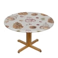 thumbnail image 3 of HAOXIT Christmas Pine Cones Round Table Cloth Polyester Tablecloth Waterproof Tablecloth Dinning Table Cover for Indoor Outdoor Party Picnic 31-35, 3 of 8