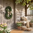 thumbnail image 4 of KUNPENG 18-Inch Easter Wreath with Rustic Rabbit Sign, Easter Decorations for Home, Spring Wreaths for Front Door, Artificial Floral Garland for Wall, Mantel & Indoor Decor, 4 of 9
