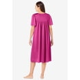 thumbnail image 2 of Only Necessities Plus Size Short Silky Lace-Trim Gown, 2 of 6