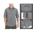 thumbnail image 5 of Little Donkey Andy Men's UPF 50+ UV Protection Shirt, Breathable Long Sleeve Fishing Hiking Shirt, Air-Holes Tech Carbon Heather L, 5 of 7