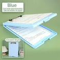 thumbnail image 4 of Summercome Clipboard with Storage, Heavy Duty Clip Boards with Storage Case, Clear Visible Top Panel Storage Clipboards, Nursing Clipboard Folder Case for Office Supplies (Blue), 4 of 8