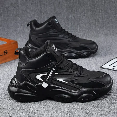 

2022 Autumn Winter New Men‘s Lightweight Fashionable Casual Lace-up High-top Sneakers
