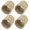 Natural, variant on Fennco Styles Braided Water Hyacinth Napkin Rings, Set of 4 - Blue-Grey Shimmering Woven Nubby Napkin Holders for Home, Dining Table, Banquets, Holidays and Special Events