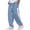 Light Blue, variant on GUZOM Mens Waffle Knit Pants Navy Blue Baggy Fit Casual Lounge with Drawstring Waist Relaxed Cuffed Ankle Streetwear,Size S