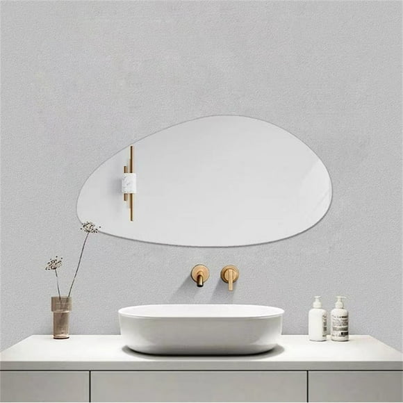 Irregular Wall Mirror, Asymmetrical Mirror Wall Mounted, Unique Vanity Mirror,Shaped Dressing Mirror Decorative for Living Room, bathroom, Bedroom, Entryway Wall Decor