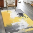 thumbnail image 2 of 2.7'x5' Area Rugs, Yellow Gray Indoor Outdoor Area Rug for Living Room Bedroom, Modern Oil Painted Abstract Geometric Washable Bathroom Rugs Kitchen Floor Carpet Mats Home Decor Aesthetic, 2 of 8