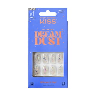 KISS Gel Fantasy Dreamdust Press-On Nails, 'Diamonds 4 Me', Pink