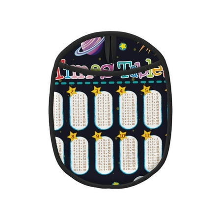 

Pofeuu Space Math Times Tables Print Silicone Pot Mat Mitten With Hanging Loop Heat Resistant Oven Mitts Non-Slip Bbq Baking Smoking Potholders