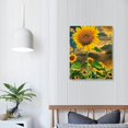 thumbnail image 4 of Nawypu Sunflower Wall Art Canvas Print for Home Decor Panel Paintings Modern Artwork for Living Room Decoration Flower Pictures Photo Prints On Canvas, 4 of 5