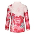 thumbnail image 5 of IROINNID Savings Womens Long Sleeve V-Neck Shirts Button Lounge Turn-Down Printed Tops Shirt,Red, 5 of 8