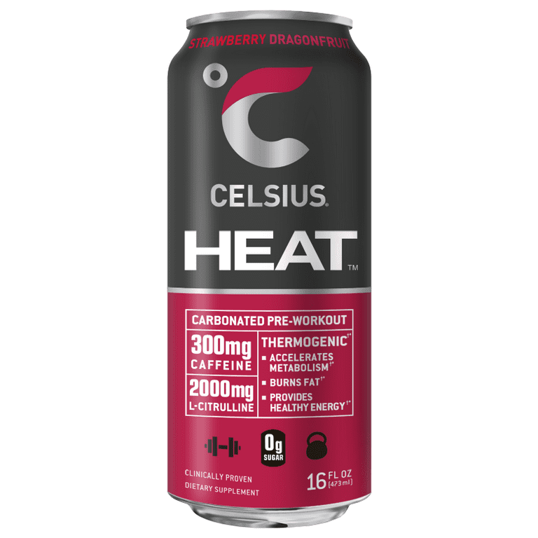 CELSIUS HEAT Sparkling Strawberry Dragonfruit, Functional