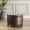 Chocolate, variant on Wovenbyrd Large Round Storage Ottoman, Lift Off Lid - Cream Polyester