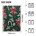 thumbnail image 2 of FORMRS 1-Subject Spiral Notebook 8" x 5" College Ruled 60 Refillable Sheet A5 Hard Cover, Green Christmas Candy Canes, 2 of 7