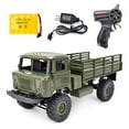 thumbnail image 1 of 2.4g Army Card Full Scale Gass Four-Wheel Drive Off-Road Climbing Power Powerful Rc Remote Control Car Model Car Toy Gifts For B, 1 of 1