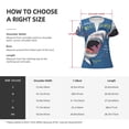 thumbnail image 5 of Naloa Great White Shark Print T-Shirts Short Sleeve V Neck Tees for Women Fashion Tops Trendy Lightweight Soft Casual Summer Outfits Clothes, 5 of 5