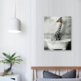 thumbnail image 4 of Acheng Animals Canvas Wall Art Cute Giraffe Bathtub Pictures Painting Prints Funny Black and White Bathroom Wall Decor  12x16 in, 4 of 5