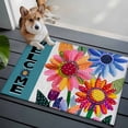 thumbnail image 3 of Entryway Rug 2'x3', Spring Daisy Small Rug for Kitchen Bathroom Door Mat Indoor Entrance, Turquoise Modern Abstract Art Dots Floral Non-Slip Area Rugs Floor Mats Carpet Front Door Rugs, 3 of 8