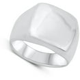 thumbnail image 4 of Chunky Bold Statement Signet Ring .925 Sterling Silver Band Jewelry Female Male Unisex Size 11, 4 of 4