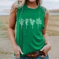 thumbnail image 2 of WXLWZYWL Tank Tops for Women Plant Print Shirt Solid Color Round Neck Blouse Sleeveless Floral Shirts Vintage Graphics Top T Shirt Cheap Shirts, 2 of 5