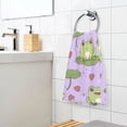 thumbnail image 5 of Frog Heart Pattern Bath Towel 100% Cotton Soft Thick High Absorbency Hand Face Towel Single Pack 16x28in, 5 of 7