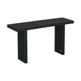 thumbnail image 6 of 59 Inch Console Table, Wooden Rectangular Sofa Table with Distinctive Side Shapes, Farmhouse Entryway Table for Entrance, Hallway, Living Room, Black, 6 of 9
