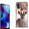 thumbnail image 1 of Slim-Fit Fashion Phone Case for Motorola Moto G Pure, with Tempered Glass Screen Protector, by OneToughShield ® - Gazelle, 1 of 3
