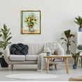 thumbnail image 5 of Stupell Industries Sunflower Blossom Watercolor Detail Painting Metallic Gold Floating Framed Canvas Print Wall Art, Design by Emma Caroline, 5 of 6