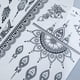 thumbnail image 3 of Adhesivos temporales para tatuajes con henna, 12 hojas, rojo y negro, 3 of 6