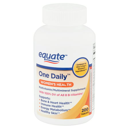 Equate One Daily Women's Health Tablets, 200 (Best Daily Vitamin For Women)