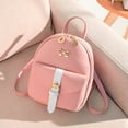thumbnail image 2 of Mini mochila Kawaii de cuero PU de lujo para mujer, Linda mochila elegante, bolsas escolares pequeñas para niñas, hoja hueca con lazo Fivean unisex, 2 of 2