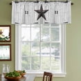 thumbnail image 3 of Texas Star Retro Curtain Valances for Windows, Kitchen Valance Window Treatments Panel 2 Pack, Vintage Brown Wooden Rod Pocket Short Curtains for Bathroom Bedroom 60 x 18 Inch, 3 of 8