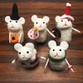 thumbnail image 2 of Musbetu Handmade Halloween Felt Mouse Ornament Adorable Appearance Super Soft Desktop Mouse Doll Felt Decoration, 2 of 7
