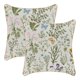 thumbnail image 1 of Fundas de almohada GOLIANDA, diseño floral verde salvia, 45 x 45 cm, juego de 2, 1 of 7
