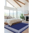 thumbnail image 2 of Navy Blue White Area Rug for Bedroom 4x6 Ft Geometric Greek Style Abstract Art Super Soft fuzzy Throw Rug Non-Slip Fluffy Plush Indoor Floor Carpet for Living Room Nursery Home Decor, 2 of 8
