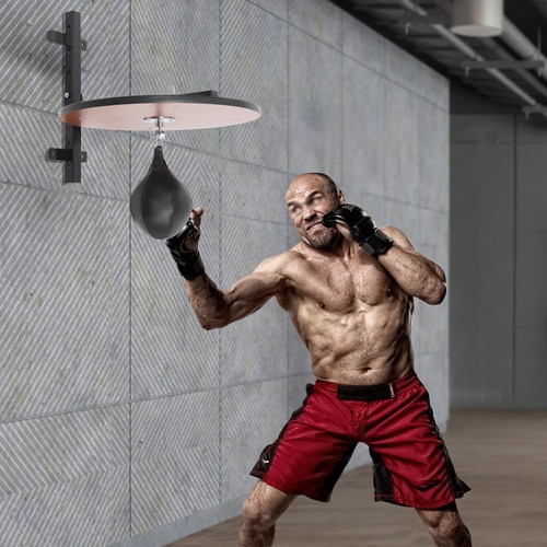 Speed Bag Platform Heavy Duty Boxing Reaction Training Equipment w/Punching Ball For Homes, Companies