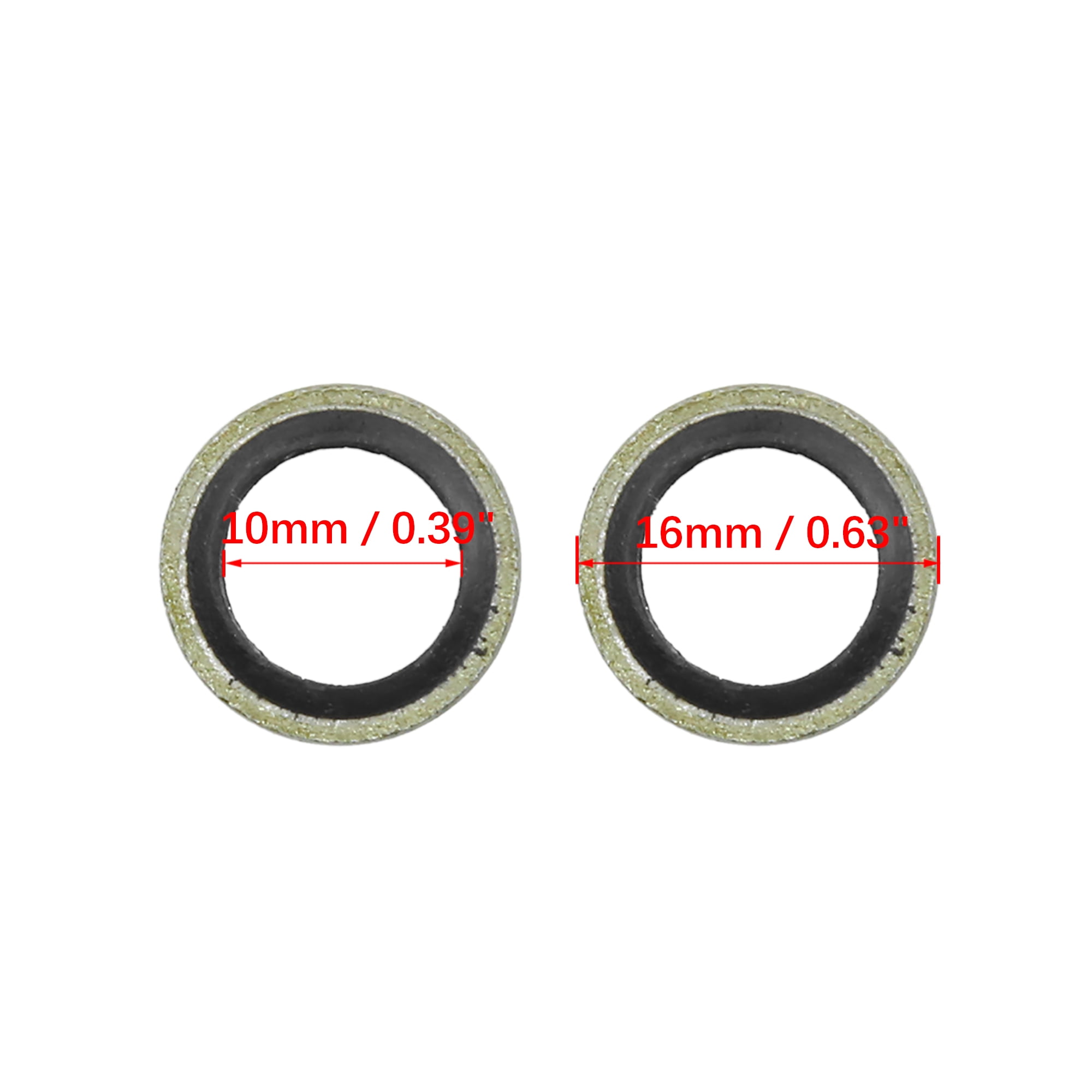 Unique Bargains 20pcs Engine Oil Crush Washers Drain Plug Gaskets Universal for Vehicles