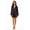 Black, variant on Women's Satin Nightgown Sleep Shirt Silky Button Down Nightshirt with Full Sleeves, V-Neck, Chest Pocket, Soft Loungewear